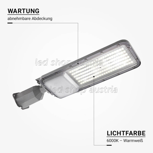 100W LED Straßenleuchte Professional HL kaltweiß IP65