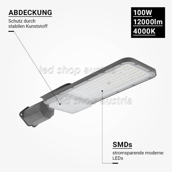 100W LED Straßenleuchte Professional HL neutralweiß IP65