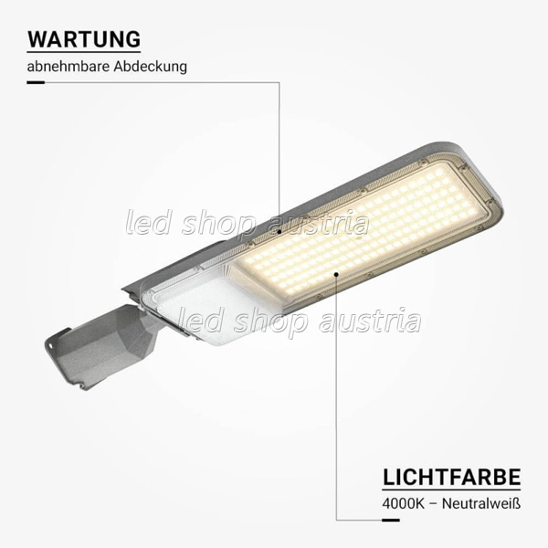 100W LED Straßenleuchte Professional HL neutralweiß IP65