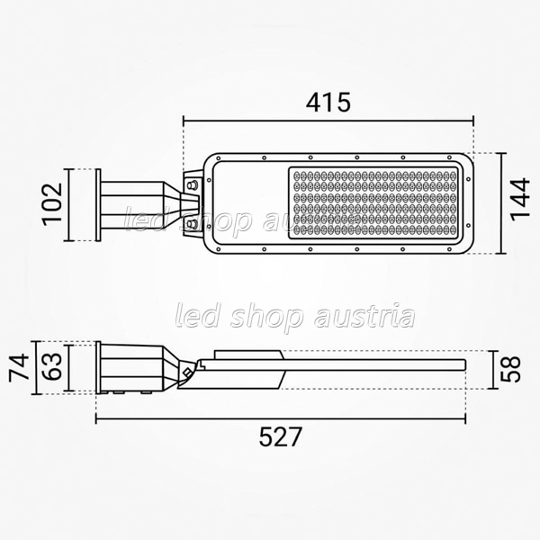 100W LED Straßenleuchte Professional HL neutralweiß IP65