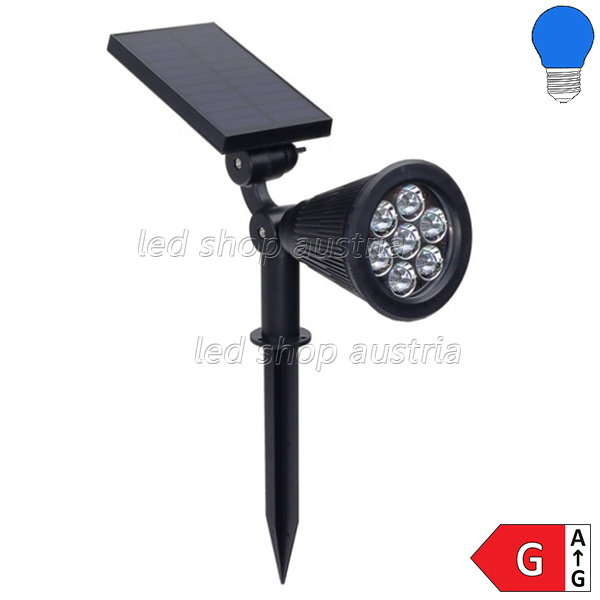 1.5W LED Solar Gartenleuchte 6V IP65 blau