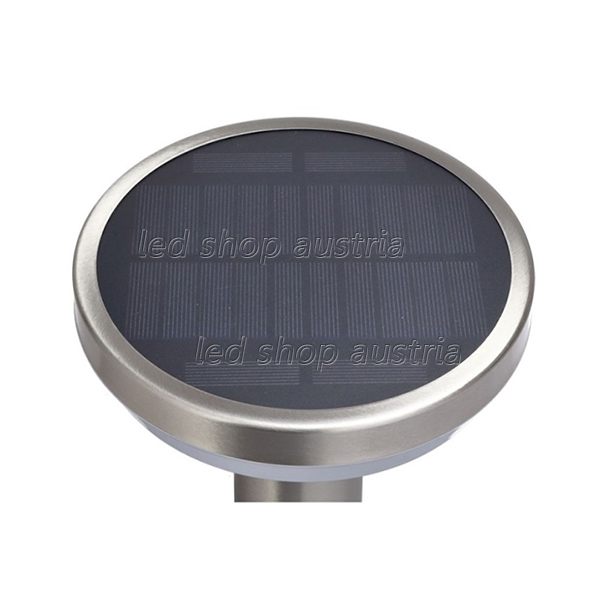 2W LED Solar Wandleuchte mit PIR Sensor INOX IP44 warmweiß