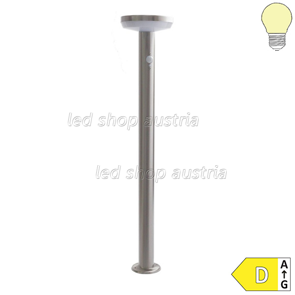 4.4W LED Solar Gehwegleuchte mit PIR Sensor INOX IP44 warmweiß