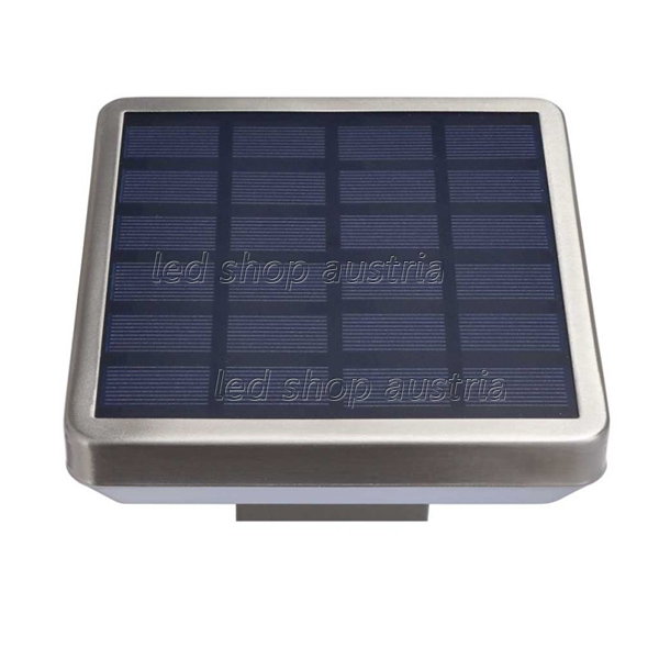 4,4W LED Solar Gehwegleuchte mit PIR Sensor und Erdspieß eckig INOX IP44 warmweiß