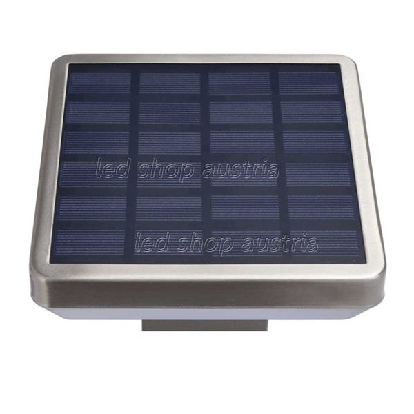 4.4W LED Solar Gehwegleuchte mit PIR Sensor eckig INOX IP44 warmweiß
