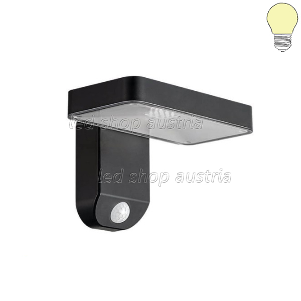 9W LED Solar Wandleuchte rechteckig IP44 warmweiß
