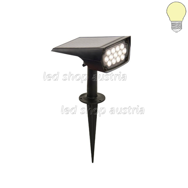 2W LED Solarspot mit Erdspieß IP65 warmweiß