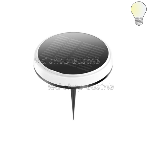 0.6W LED Solar Bodenleuchte mit Erdspieß schwarz IP65 CCT