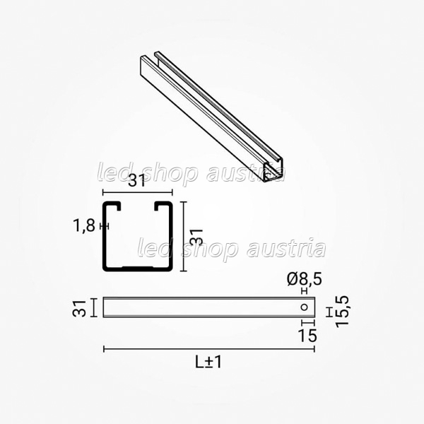 Hintere Montagehalterung für Solarpanels verstellbar 15-30° 320mm
