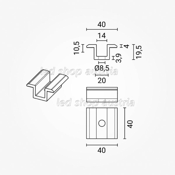 Mittelklemme 30mm