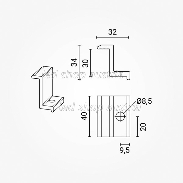 Endklemme 30mm