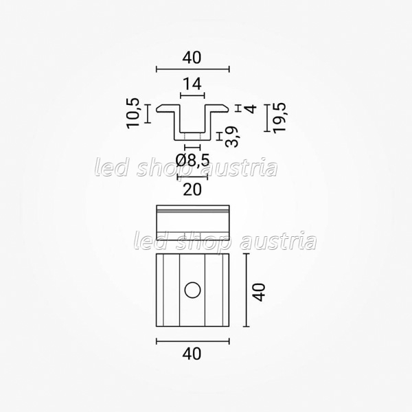 Mittelklemme M8x35mm