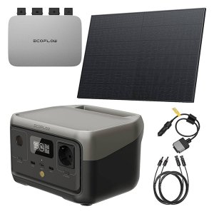 EcoFlow Balkonkraftwerk 800W PowerStream Komplettset inkl. RIVER 2