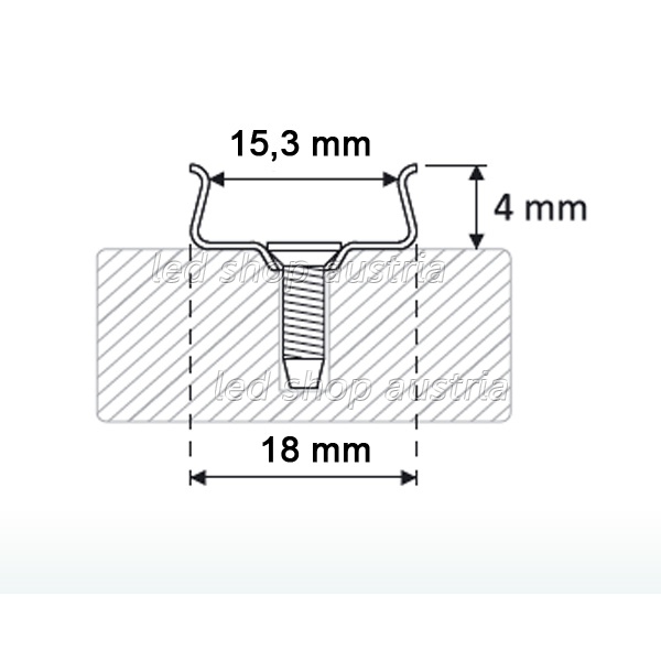 Montagehalter für ALU Profil MINI XL