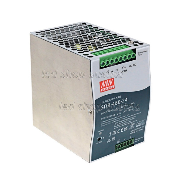 MEAN WELL Tragschienen Netzteil SDR-Series - 24V 480W DC