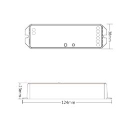 LED WIFI RGB-W-WW, CCT und Single Color Universal Receiver (5in1) 12-48V Tuya fähig