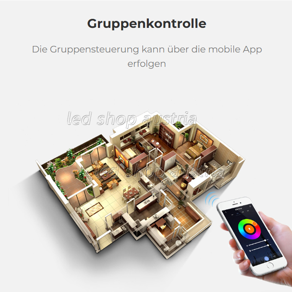 (Bild für) LED WIFI RGB-W-WW, CCT und Single Color Universal Receiver (5in1) 12-48V Tuya fähig