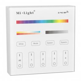 4 Zonen LED RGB-W-WW CCT Universal Wand-Fernbedienung (5 in 1)