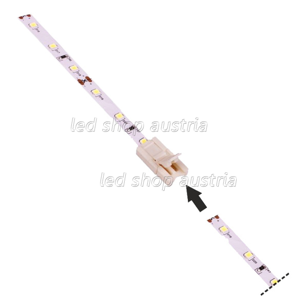 (Bild für) LED Stripe Steckverbinder 2 Adern f. 8mm Strips f. Profil MiniXL