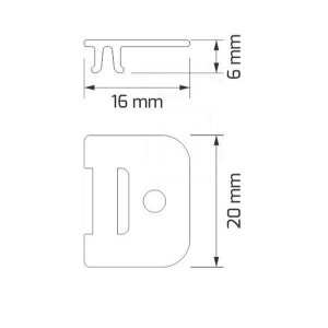 Montagehalter für ALU Profil NEOLINE