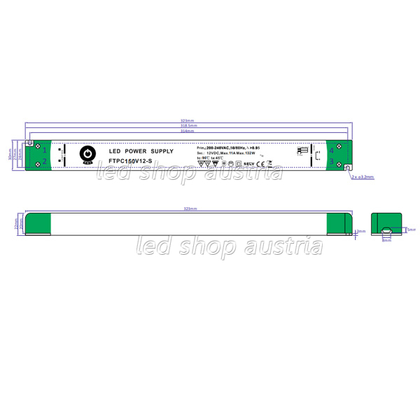 LED Trafo SLIM THIN Premium - 24V DC 150W