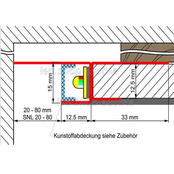 LED Trockenbau Konstruktionsprofil Zinkblech SNL 30 2000mm