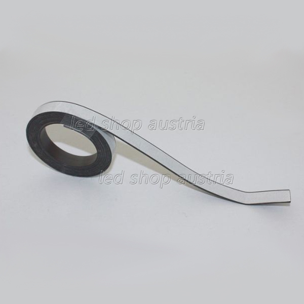 (Bild für) Magnetband 10mm Breite 5m Rolle selbstklebend