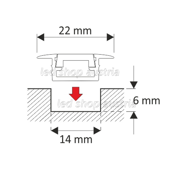 (Bild für) LED Profil ALU Mini DUO 2000mm