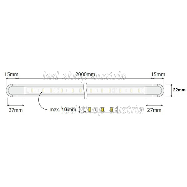 LED Profil ALU Mini DUO 2000mm