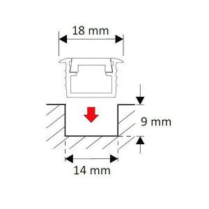 LED Profil ALU INLINE 2000mm