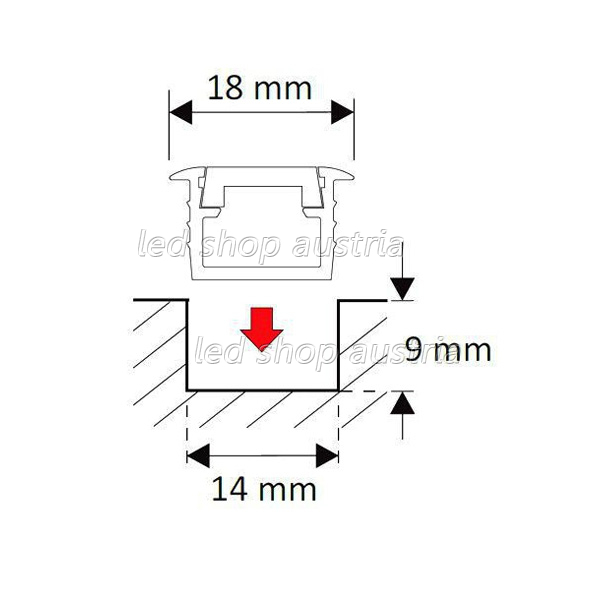 LED Profil ALU INLINE 2000mm