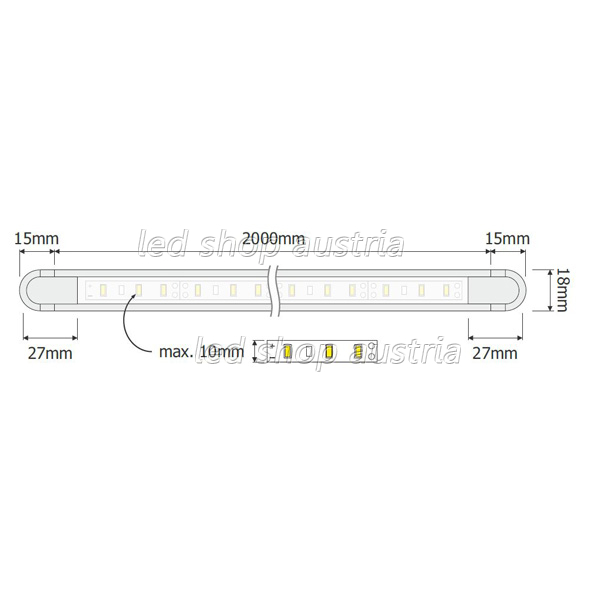 LED Profil ALU INLINE 2000mm