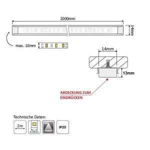 LED Profil ALU LINE 2000mm