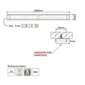 LED Profil ALU MINI 2000mm