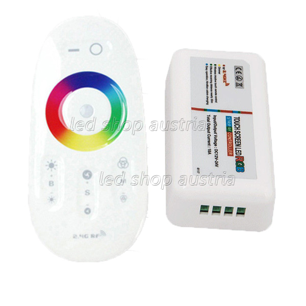 (Bild für) LED RGB-W (WW) Controller mit Fernbedienung u. touch wheel