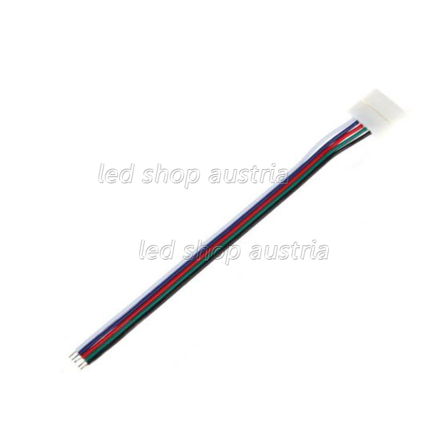 LED RGB-W Kabelanschluss 5 Adern (lötfrei) f. 12mm LED Strips