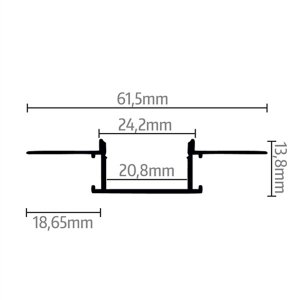 LED Profil ALU Gipskarton_5 2000mm