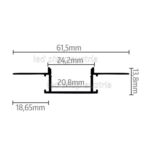 LED Profil ALU Gipskarton_5 2000mm