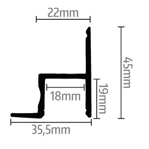 LED Profil ALU Gipskarton_7 2000mm