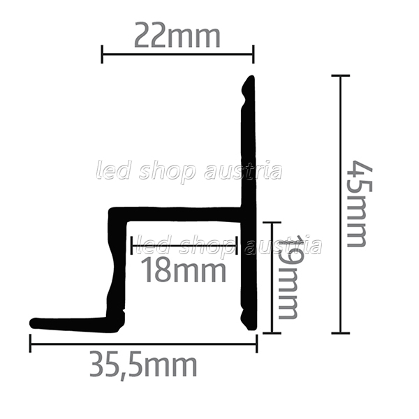 LED Profil ALU Gipskarton_7 2000mm