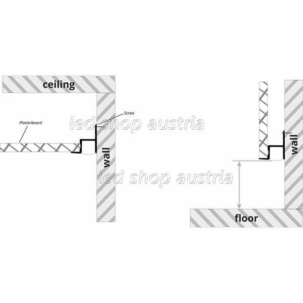 LED Profil ALU Gipskarton_7 2000mm