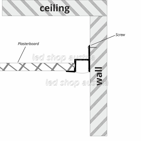 LED Profil ALU Gipskarton_7 2000mm