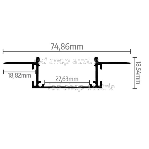 (Bild für) LED Profil ALU Gipskarton_8 2000mm