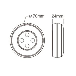 DUAL LED CCT Button (Wand)-Fernbedienung (Pilot)