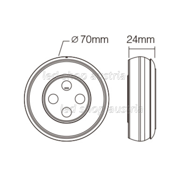 DUAL LED CCT Button (Wand)-Fernbedienung (Pilot)