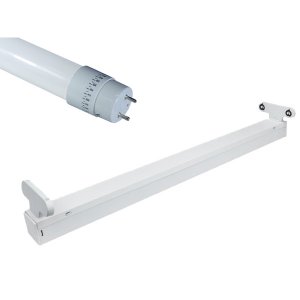 SET: LED Lichtbalken 2-fach inkl. 2x LED Röhre 120 2100lm kaltweiß