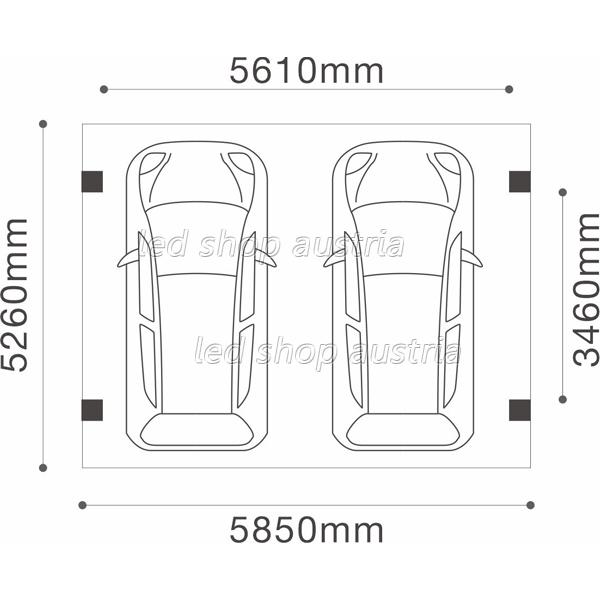 Doppelstellplatz Solar-Carport Aluminium Komplettbausatz (ohne PV-Module)