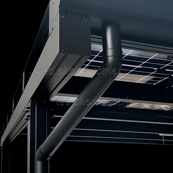 Einzelstellplatz Solar-Carport Aluminium inkl. PV- Module Komplettbausatz