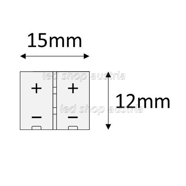 LED Stripe Steckverbinder 2 Adern f. 8mm Strips (lötfrei)