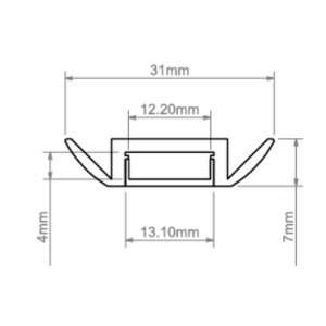 LED Profil ALU STOS 2000mm